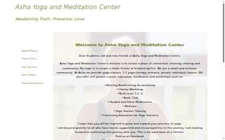 Asha Yoga And Meditation Center website