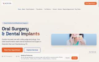 Keystone Oral & Maxillofacial Surgery website