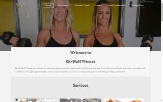 SheWolf Fitness website