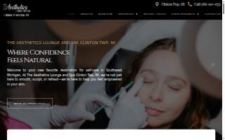 The Aesthetics Lounge & Spa Clinton Township website
