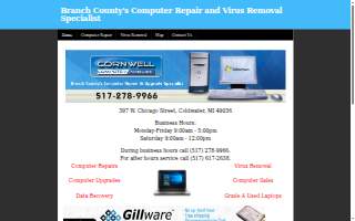 Cornwell Computer Service website