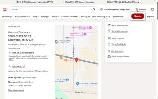Walgreens Pharmacy of Coldwater website