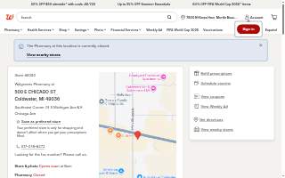 Walgreens of Coldwater website
