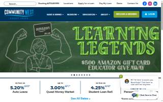 Community West Credit Union of Comstock Park website