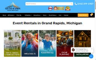 Grand Rapids Event Rentals website