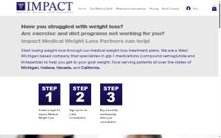 Impact Medical Weight Loss Partners website