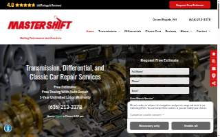 MasterShift Transmissions of Comstock Park website