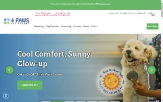 4 Paws Pet Resort website