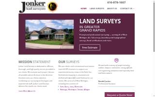 Jonker Land Surveys website