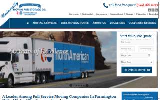 University Moving and Storage of Lebanon website