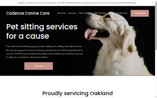 Cadence Canine Care website