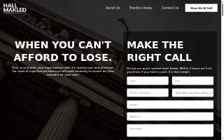 Hall Makled Law Firm website
