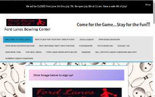 Ford Lanes Bowling Center of Dearborn Heights website