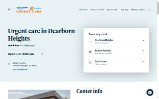 Henry Ford-GoHealth Urgent Care website