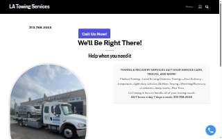 L.A Towing Services website