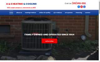 A & E Heating & Cooling Co website