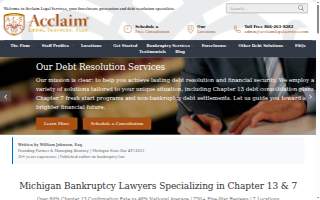 Acclaim Legal Services website