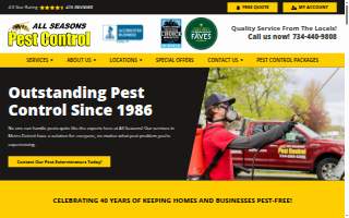All Seasons Pest Control Inc. website
