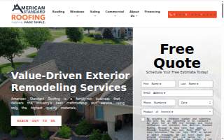 American Standard Roofing of Detroit website