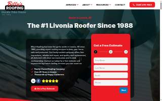 Billy's Roofing website