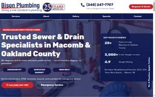 Bison Plumbing website