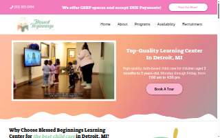 Blessed Beginnings Learning Center website