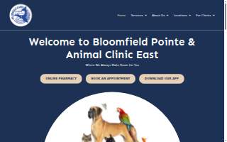 Bloomfield Pointe Vet Hospital website