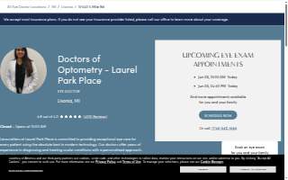 Doctors of Optometry - Laurel Park Place website