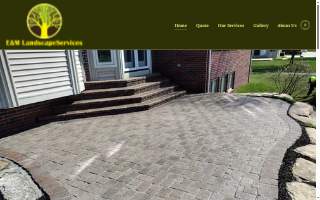 E and M Landscape Services website