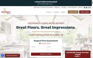 Footprints Floors Metro Detroit website