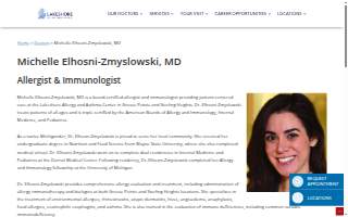 Lakeshore Allergy and Asthma Center of Detroit website