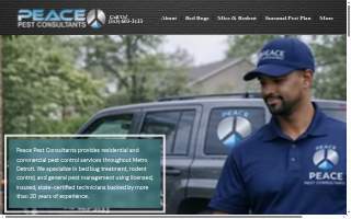 Peace Pest Consultants website