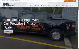 Pronto Pest Management website