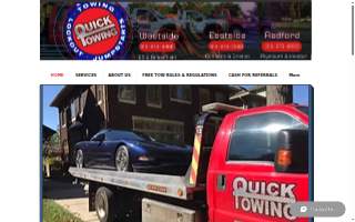 Quick Towing website