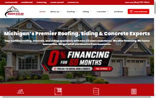 Rock Solid Exteriors Roofing, Siding, Concrete & Windows website