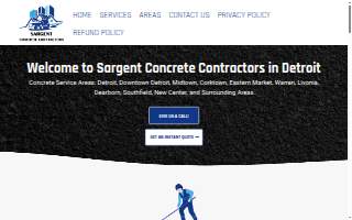 Sargent Concrete Contractors of Detroit website