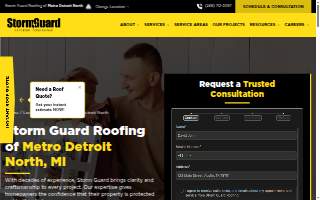 Storm Guard Roofing of Metro Detroit North website
