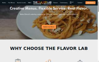 The Flavor Lab Catering Co. website