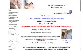 The Sanctuary Chiropractic and Wellness Spa website