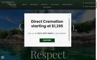 Thompson Funeral Home website