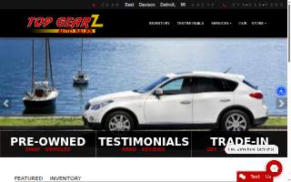 Top Gearz Auto Center website