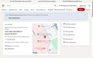 Walgreens Pharmacy at Detroit Receiving Hospital website