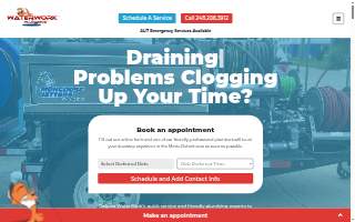 WaterWork Plumbing of Detroit website