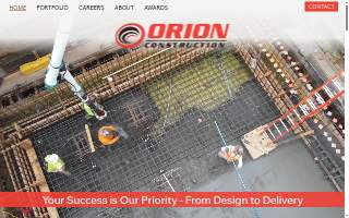 Orion Construction website