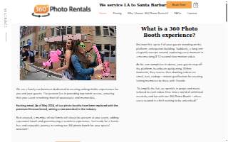 360 Photo Booth Rentals website