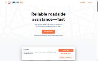 Curbside SOS Towing Service website