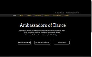 Ambassadors of Dance website