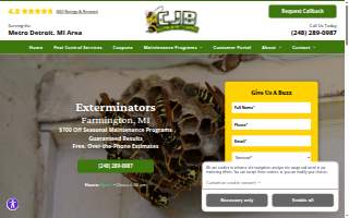 CJB Pest & Mosquito Control of Farmington website
