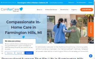 ComForCare Home Care (Farmington Hills) website