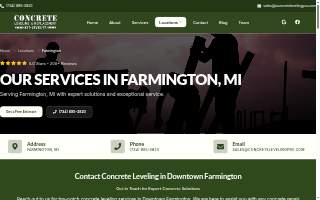 Concrete Leveling & Replacement of Farmington website